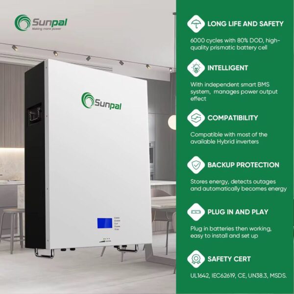 Ensemble Complet de Système Photovoltaïque 5kW / 10kW – Système d'Alimentation Solaire Hybride Hors Réseau, Kit Panneau Solaire Complet pour Toit de Maison – Image 2