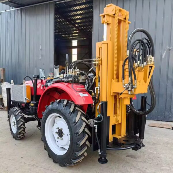Machine de Forage de Puits d'Irrigation Agricole 4 Roues Motrices 50HP – Forage de Puits d'Eau Souterraine Montée sur Tracteur