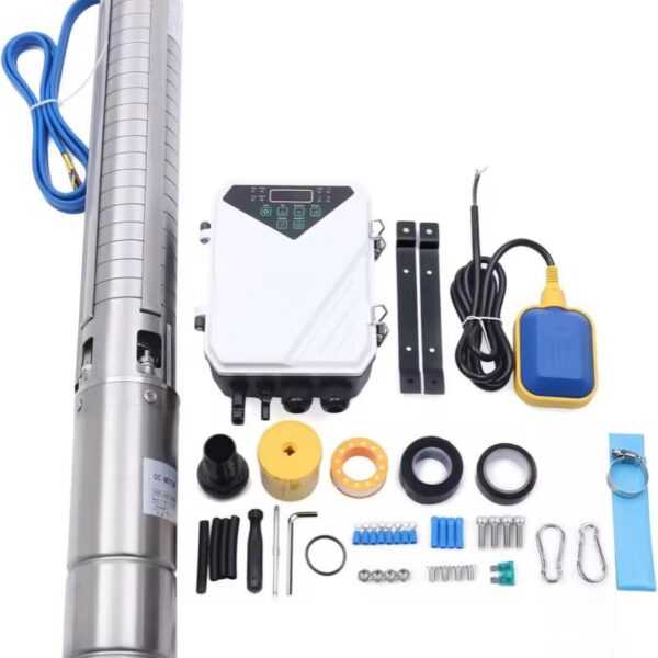 Pompe à Eau Solaire Submersible 110V – 1100W, Débit 6m³/h, Profondeur 85m – Image 2